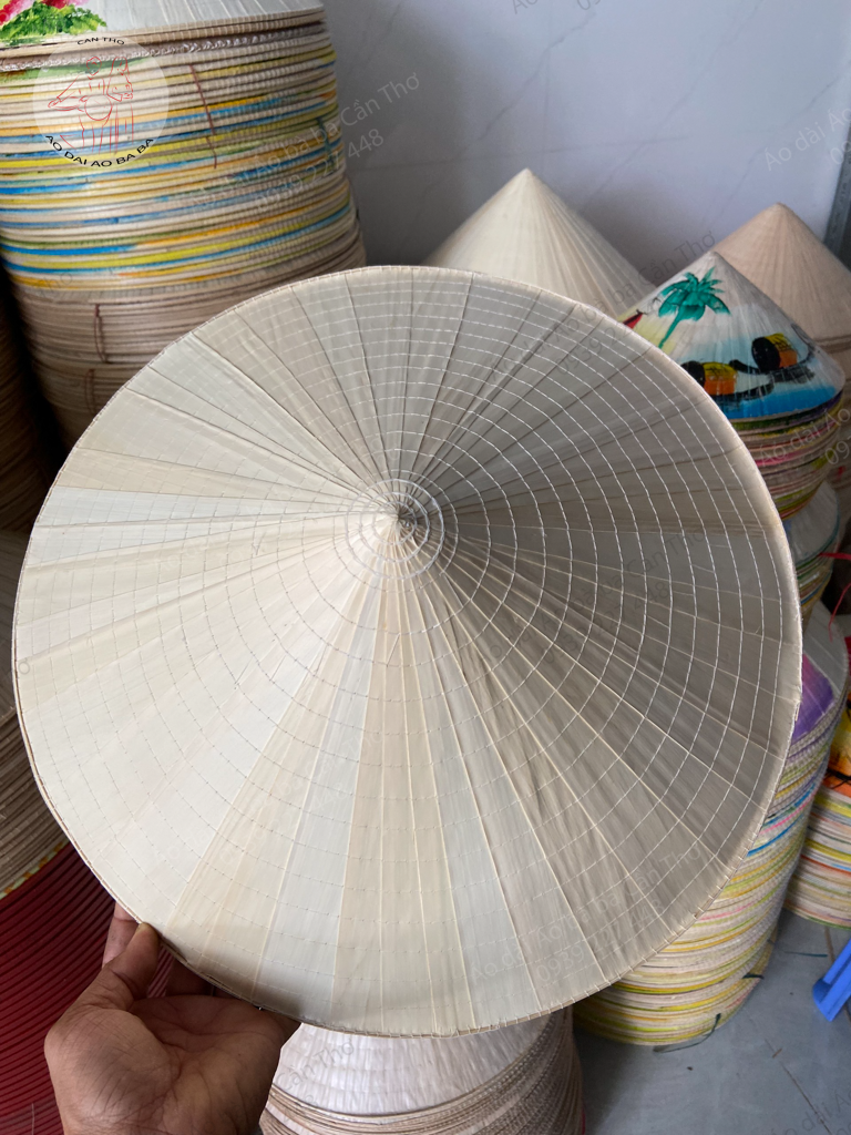 Nón Lá Trơn 40cm (Lá Trắng) Loại Ⅰ - Cho Thuê Bán Áo Dài Áo Bà Ba Cần Thơ